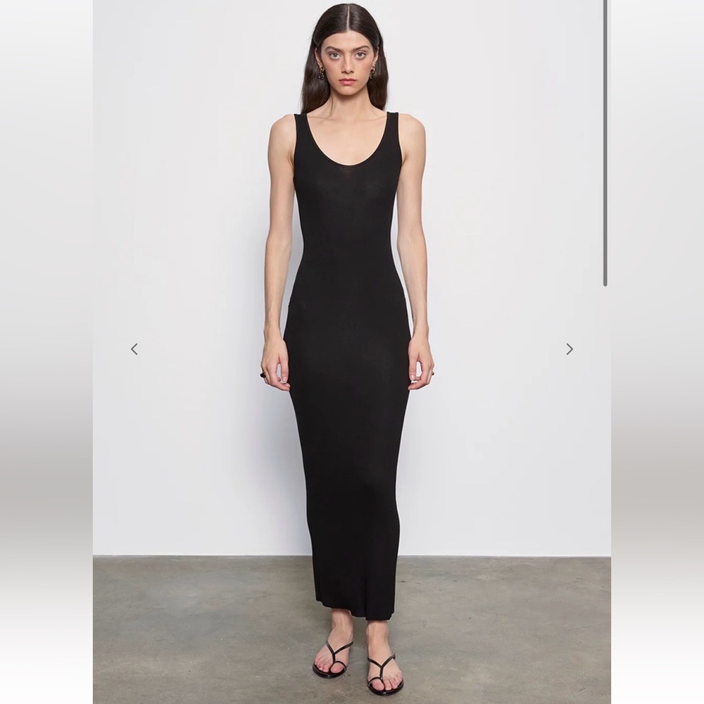 Enza Costa Black Sleeveless Maxi Dress